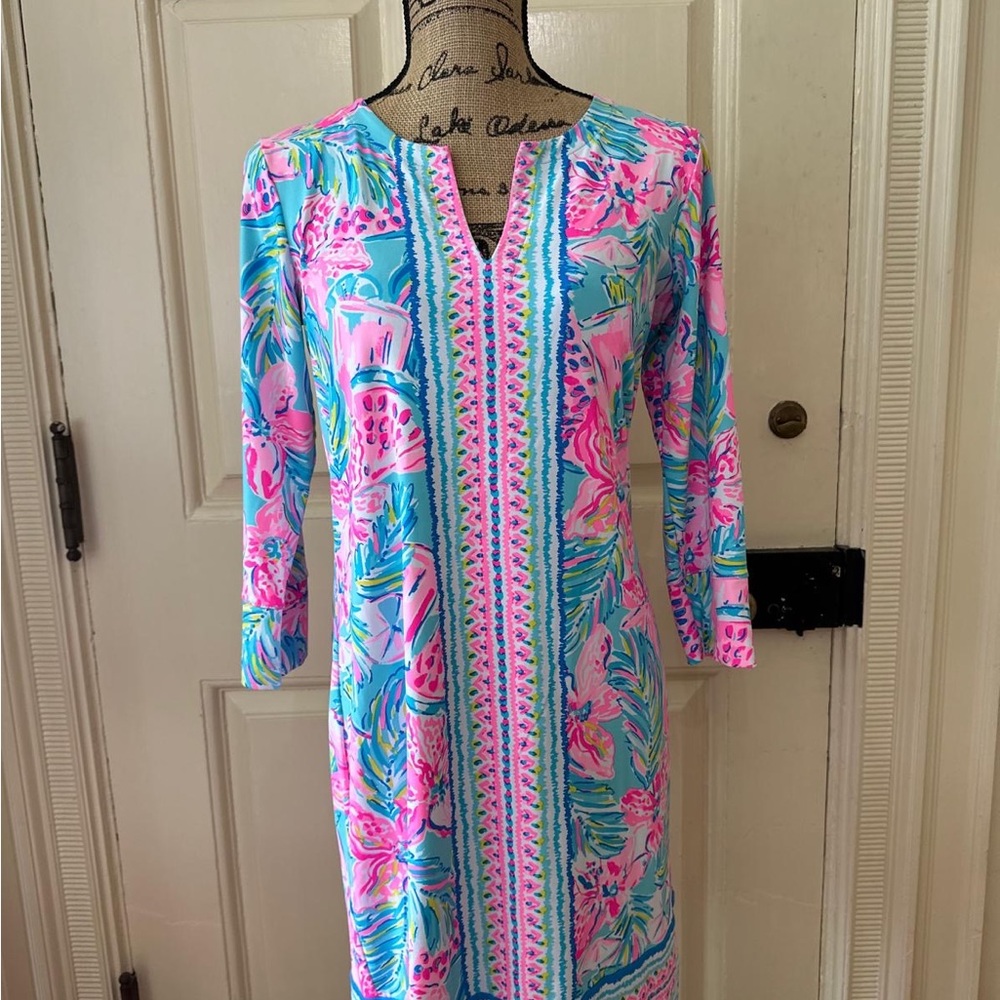 Lilly Pulitzer Pink and Blue Floral Dress